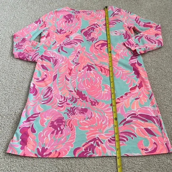 Girls Lilly Pulitzer Mini Marlowe T-Shirt Dress Love Birds Poolside Blue Size XL - Picture 8 of 9
